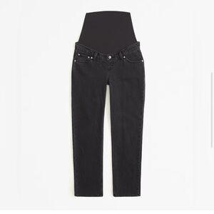 Abercrombie & Fitch 90s Black Straight Leg Maternity Jeans